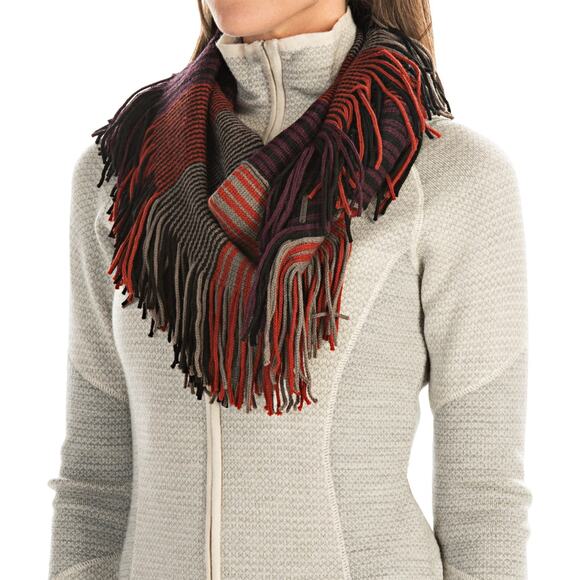 Smartwool Tabaretta Fringe Merino Wool Striped Infinity Scarf NEW - Picture 1 of 8